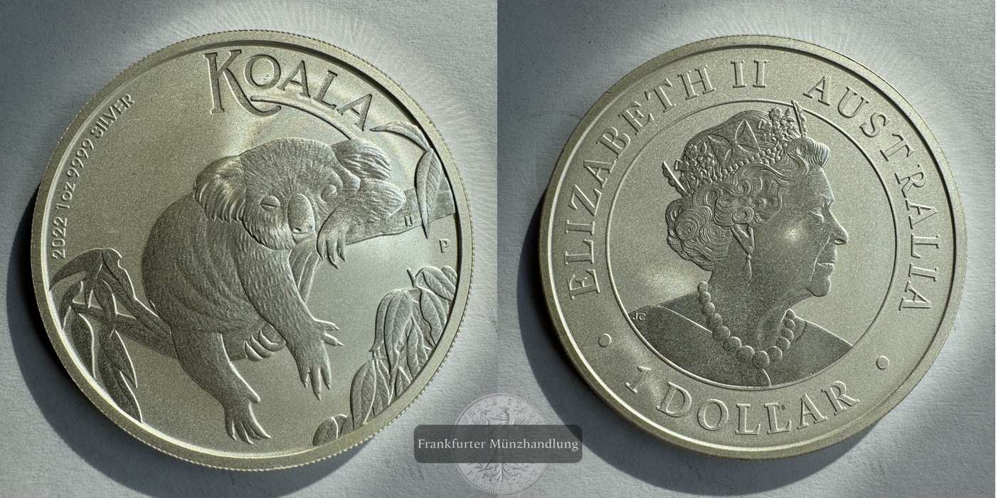  Australien 1 Dollar 2022 Koala  FM-Frankfurt  Feinsilber: 31,1g   