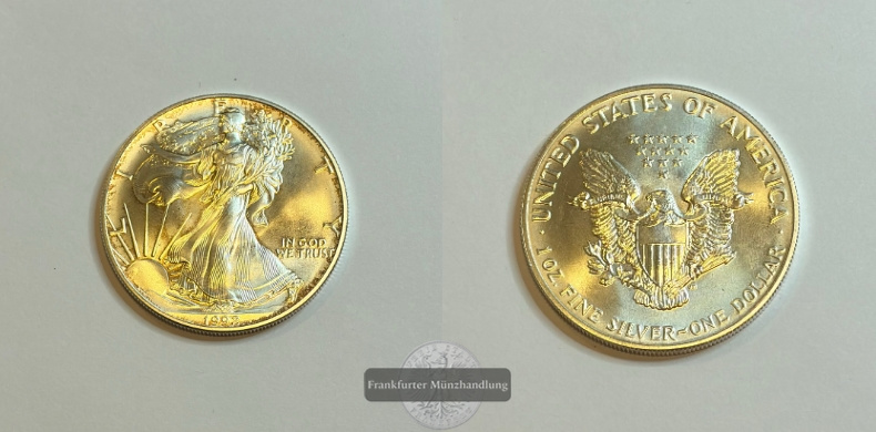  USA 1 Dollar 1993 Liberty - American Silver Eagle KM#273  FM-Frankfurt Feinsilber: 31,1g   