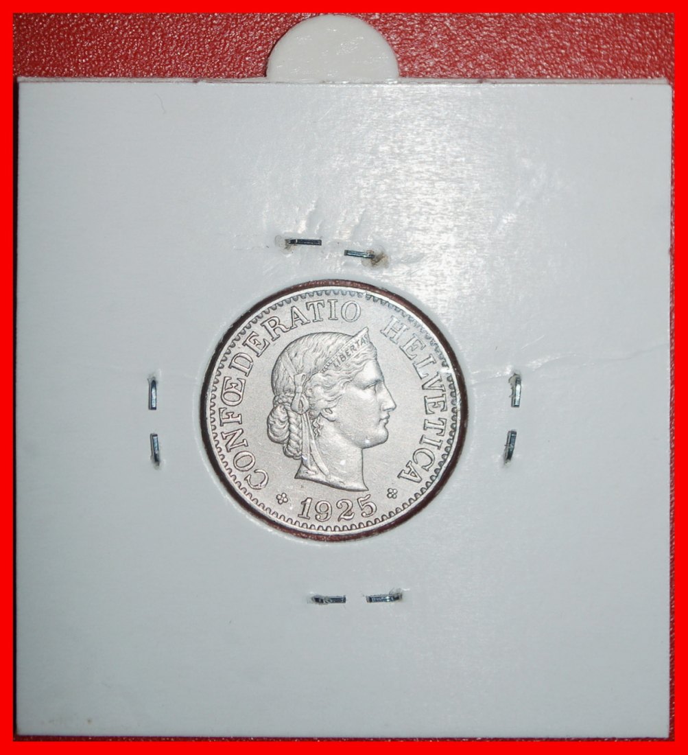  Ⰶ LIBERTY (1879-2025): SWITZERLAND ★ 10 RAPPEN 1925B! DIES I+A! IN HOLDER! LOW START ★ NO RESERVE!   