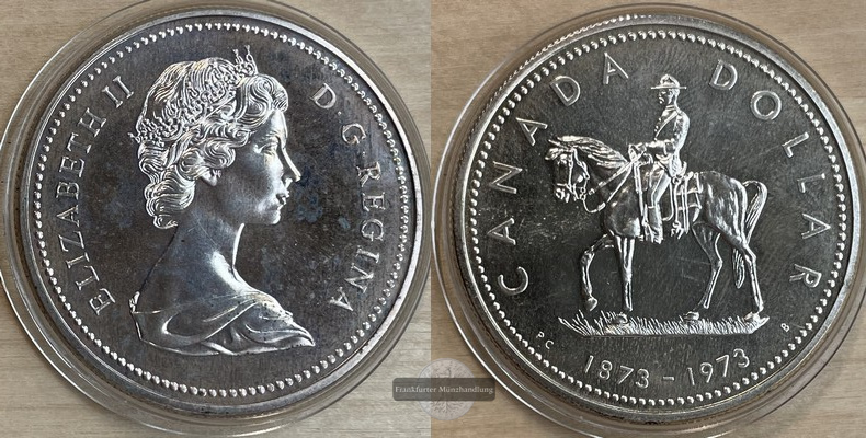  Kanada 1 Dollar (Royal Canadian Mounted Police) 1973 FM-Frankfurt Feinsilber: 11,5g   