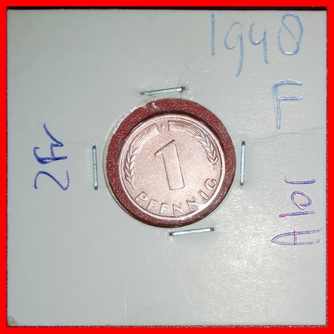  Ⰶ ERSTE AUSGABE (1948-1949): DEUTSCHLAND ★ 1 PFENNIG 1948F BADEN-WÜRTTEMBERG! I+A! ★OHNE VORBEHALT!   