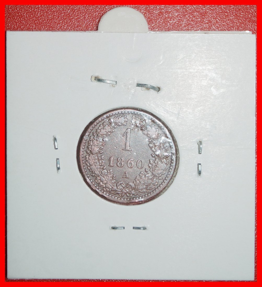 Ⰶ EAGLE (1858-1891): AUSTRIA ★ 1 KREUZER 1860A! FRANZ JOSEPH I (1848-1916) ★LOW START ★ NO RESERVE!