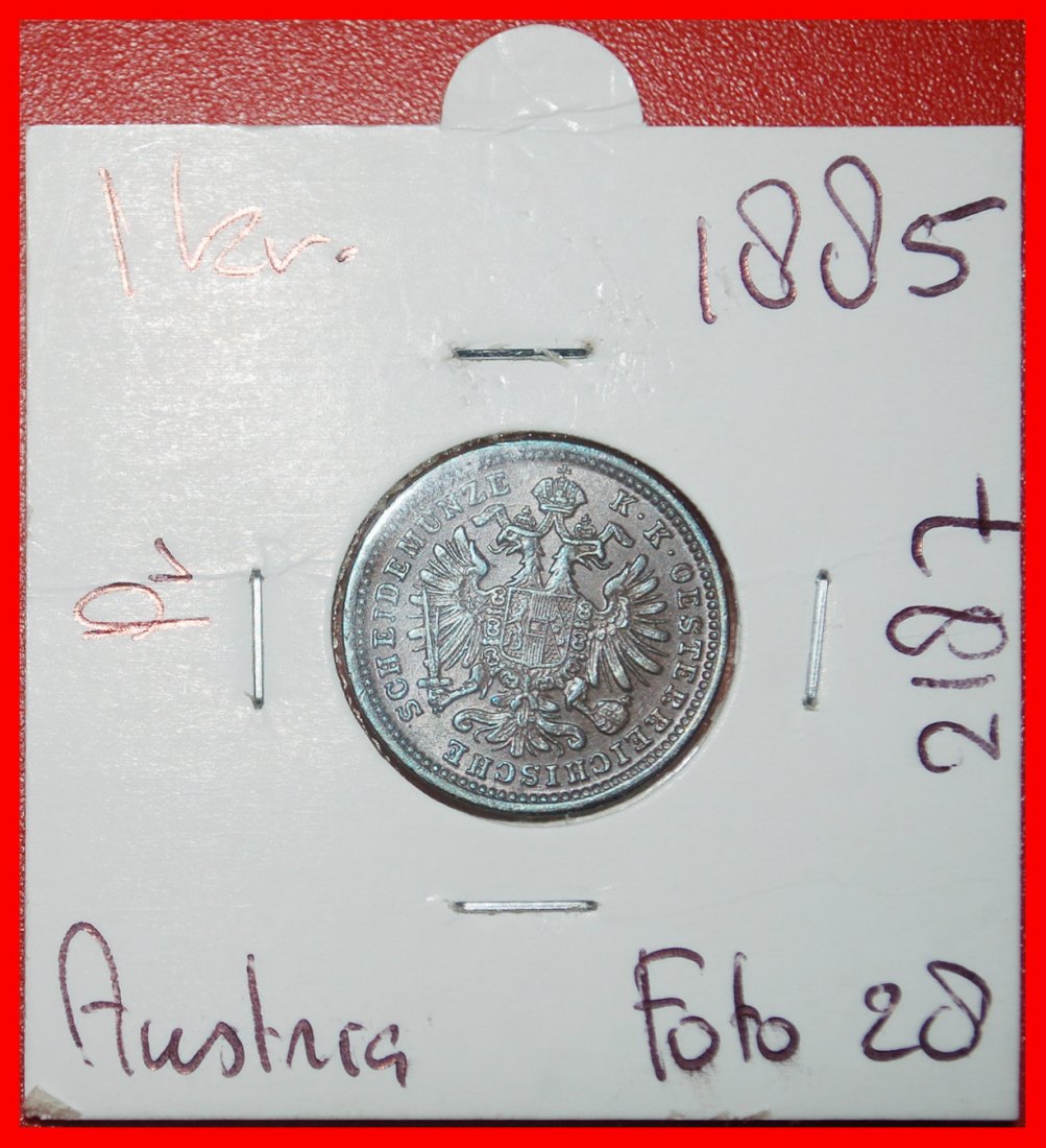  Ⰶ EAGLE (1858-1891): AUSTRIA ★ 1 KREUZER 1885! FRANZ JOSEPH I (1848-1916) ★LOW START ★ NO RESERVE!   