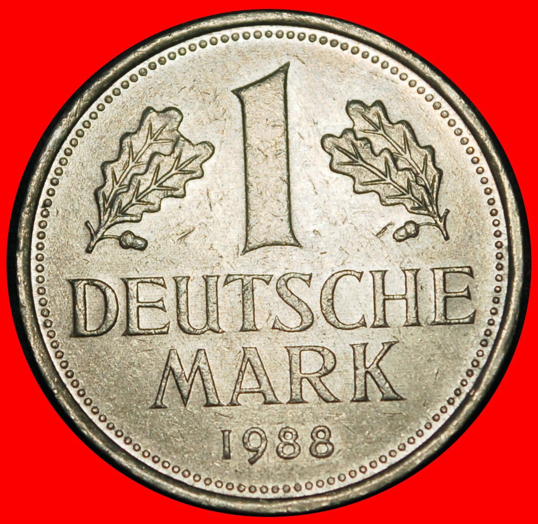  Ⰶ NOT COMMUNIST (1950-2001):GERMANY★1 MARK 1988G BADEN-WUERTTEMBERG★II1+D+r2★LOW START ★ NO RESERVE!   