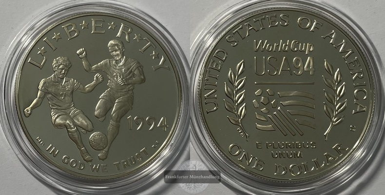  USA 1 Dollar 1994 (1994 World Cup Tournament) FM-Frankfurt Feinsilber: 24,1g   