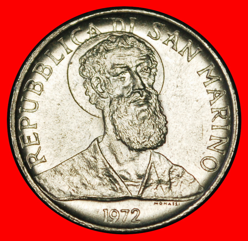  Ⰶ ITALY (1972-2001): SAN MARINO ★ 2 LIRAS 1972R TOWERS! UNC MINT LUSTRE! ★LOW START ★ NO RESERVE!   