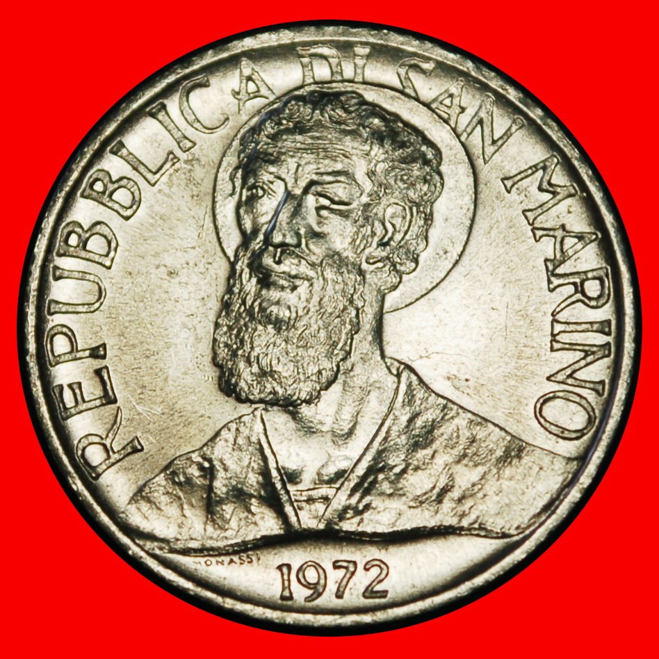  Ⰶ ITALY (1972-2001): SAN MARINO ★ 5 LIRAS 1972R TOWERS! UNC MINT LUSTRE! ★LOW START ★ NO RESERVE!   