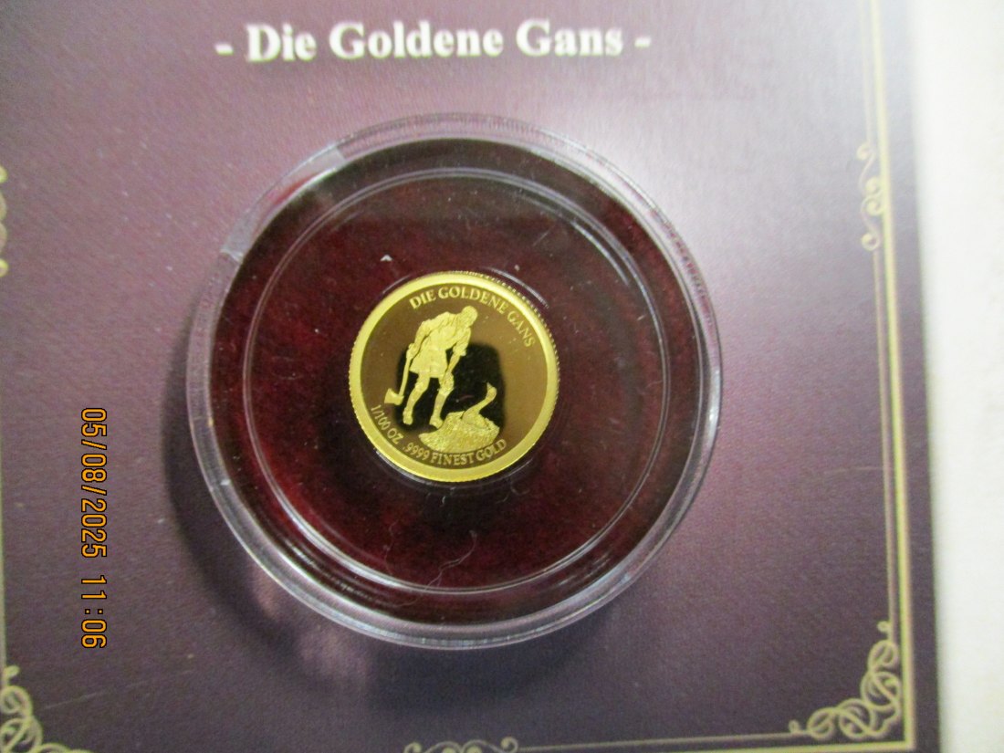  Anlagegold Goldmünze 999,9er Gewicht: 0,311 Gramm   