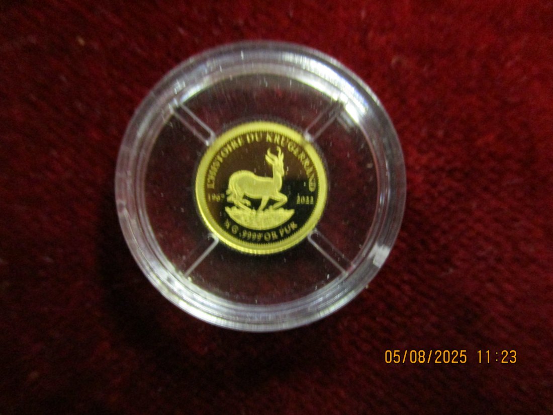  Anlagegold Goldmünze 999,9er Gewicht: 0,5 Gramm /F7   