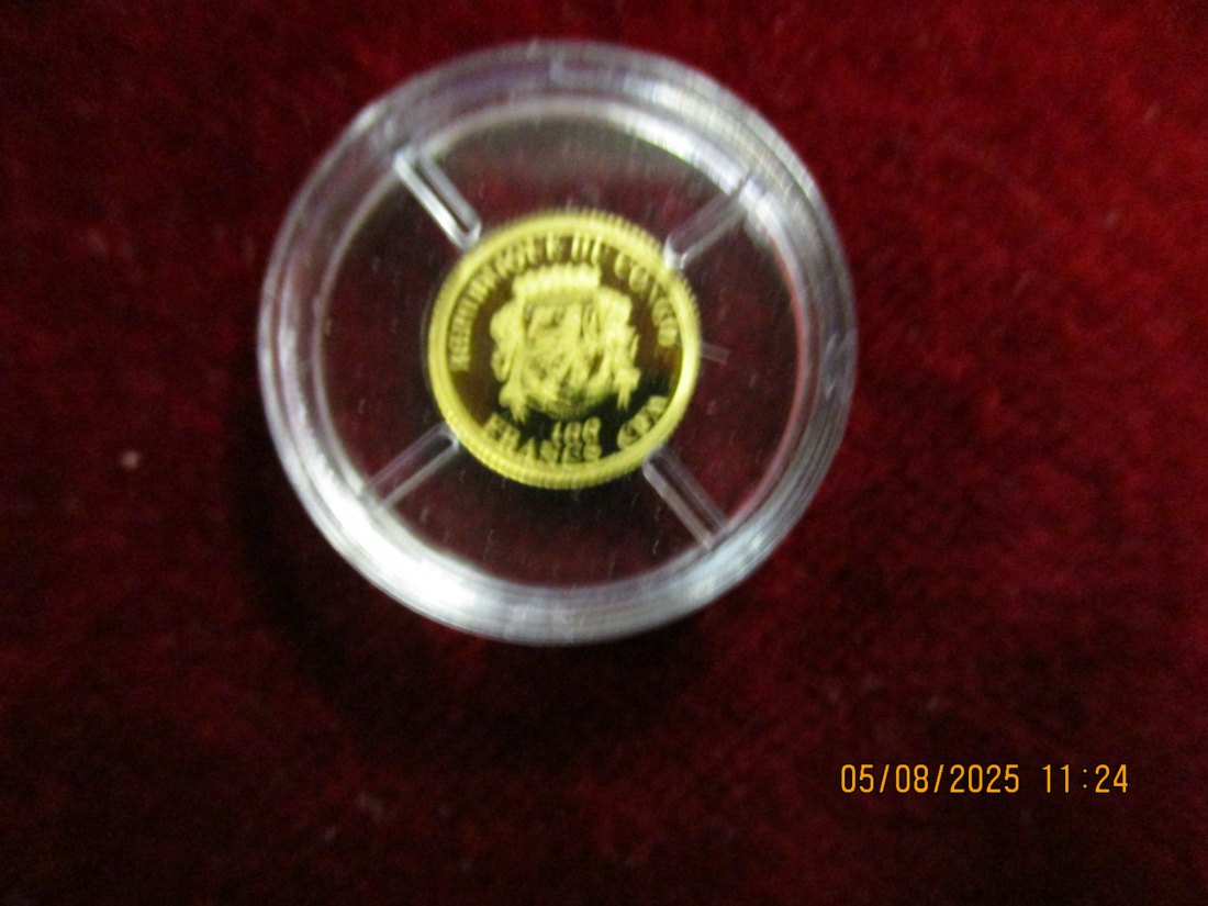 Anlagegold Goldmünze 999,9er Gewicht: 0,5 Gramm /F7   
