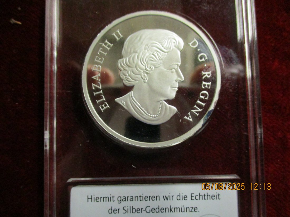  20 Dollars Kanada 2017 - 999,9er Silber 31,1 Gramm   