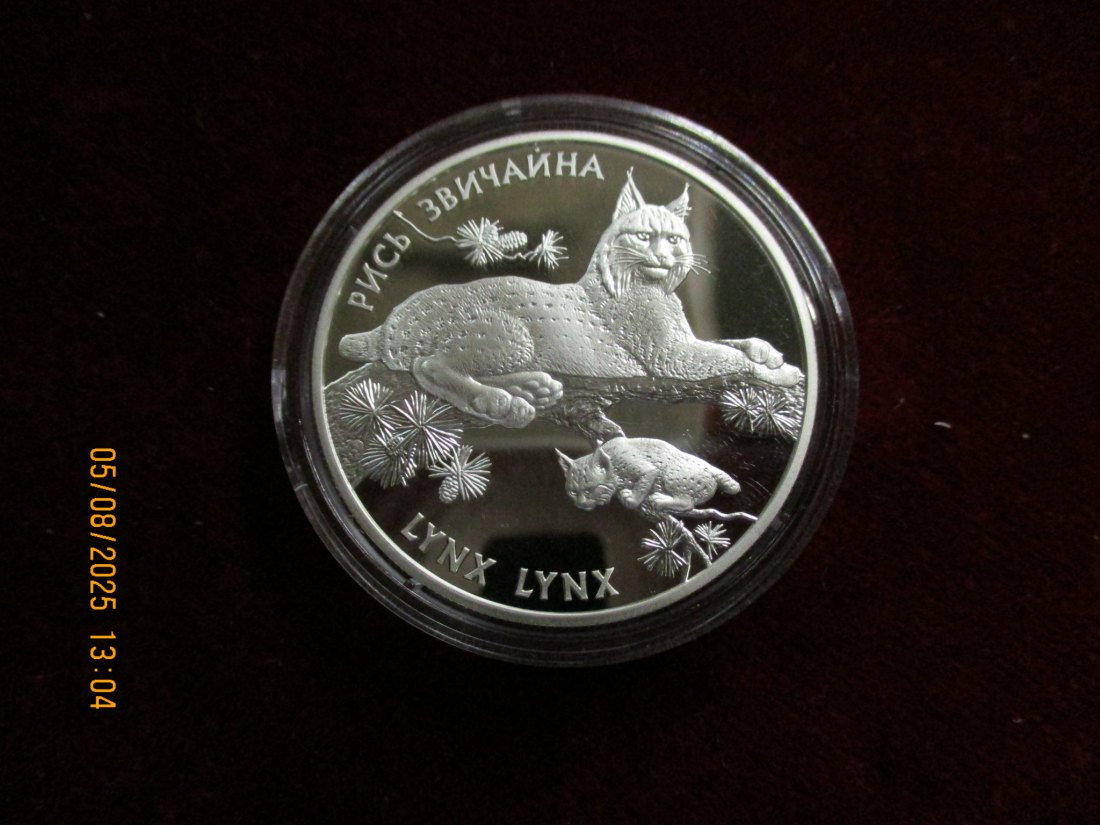  10 Hrywnja 2001 - 925er Silber Tiermotiv Gewicht: 31,1 Gramm   