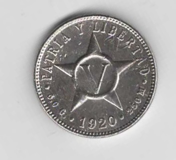  5 centavos Kuba 1920 (N373)   