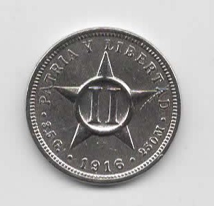  2 centavos Kuba 1916 (N374)   