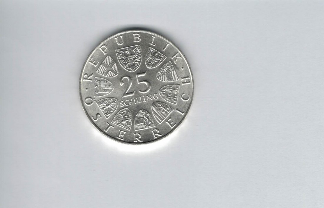  25 Schilling 1972 Carl Michael Ziehrer silber 10,4g fein Österreich 2.Rep Spittalgold9800 (04588/18   