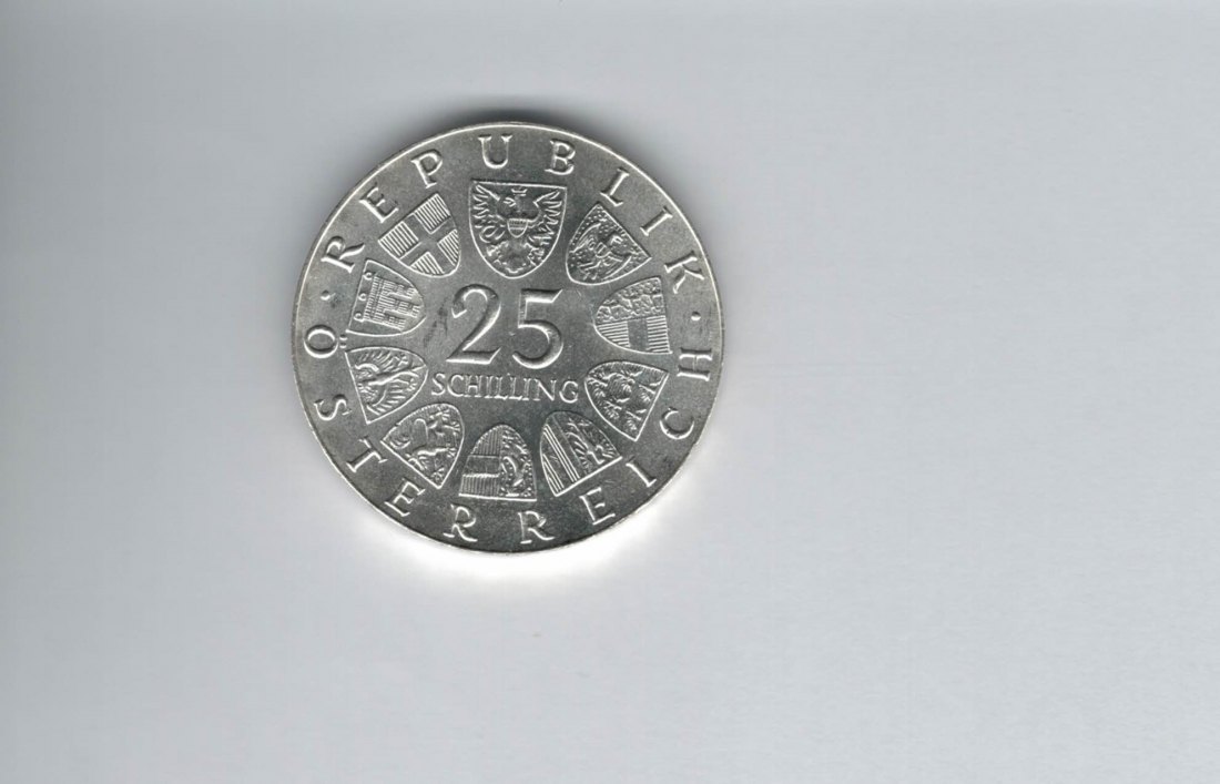  25 Schilling 1973 Max Reinhardt silber 10,4g fein Österreich Spittalgold9800 (04588/19)   