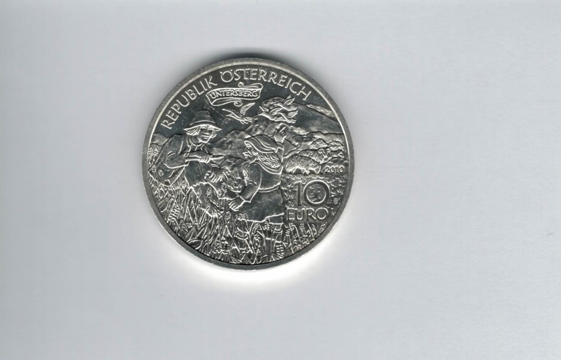 10 Euro 2010 Untersberg Karl der Große silber 925/16g fein Österreich Spittalgold9800 (4971/18   