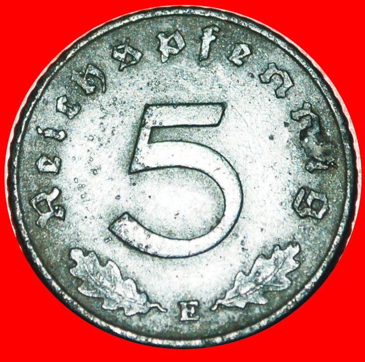  Ⰶ SWASTIKA: GERMANY ★ 5 PFENNIGS 1941E SAXONY! THIRD REICH 1933-1945!★LOW START★ NO RESERVE!   