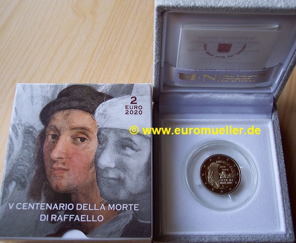 Vatikan ...2 Euro Sondermünze 2020...PP...Raffaello   