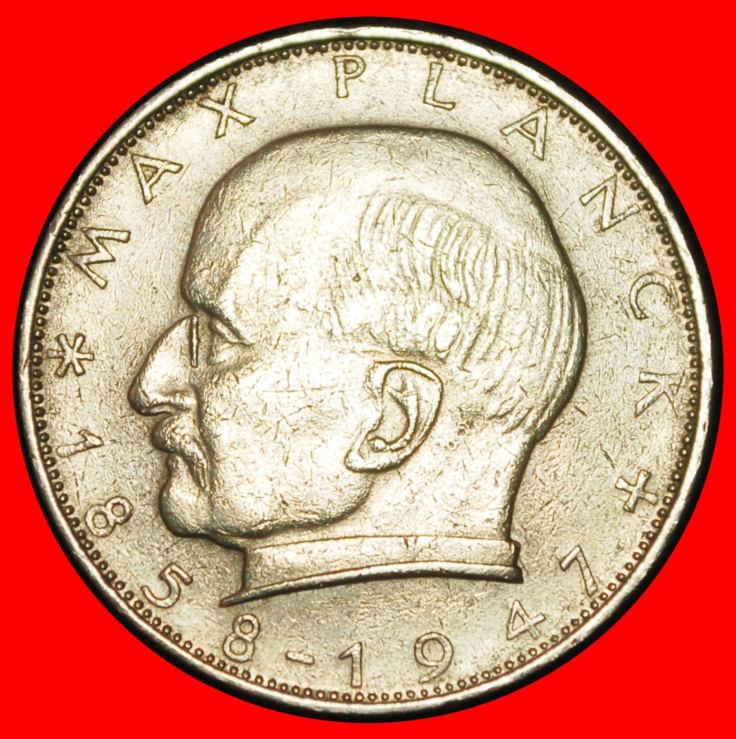  * NOBEL PRIZE 1918:GERMANY★2 MARKS 1969G★PLANCK 1858-1947★BADEN-WUERTTEMBERG★LOW START ★ NO RESERVE!   