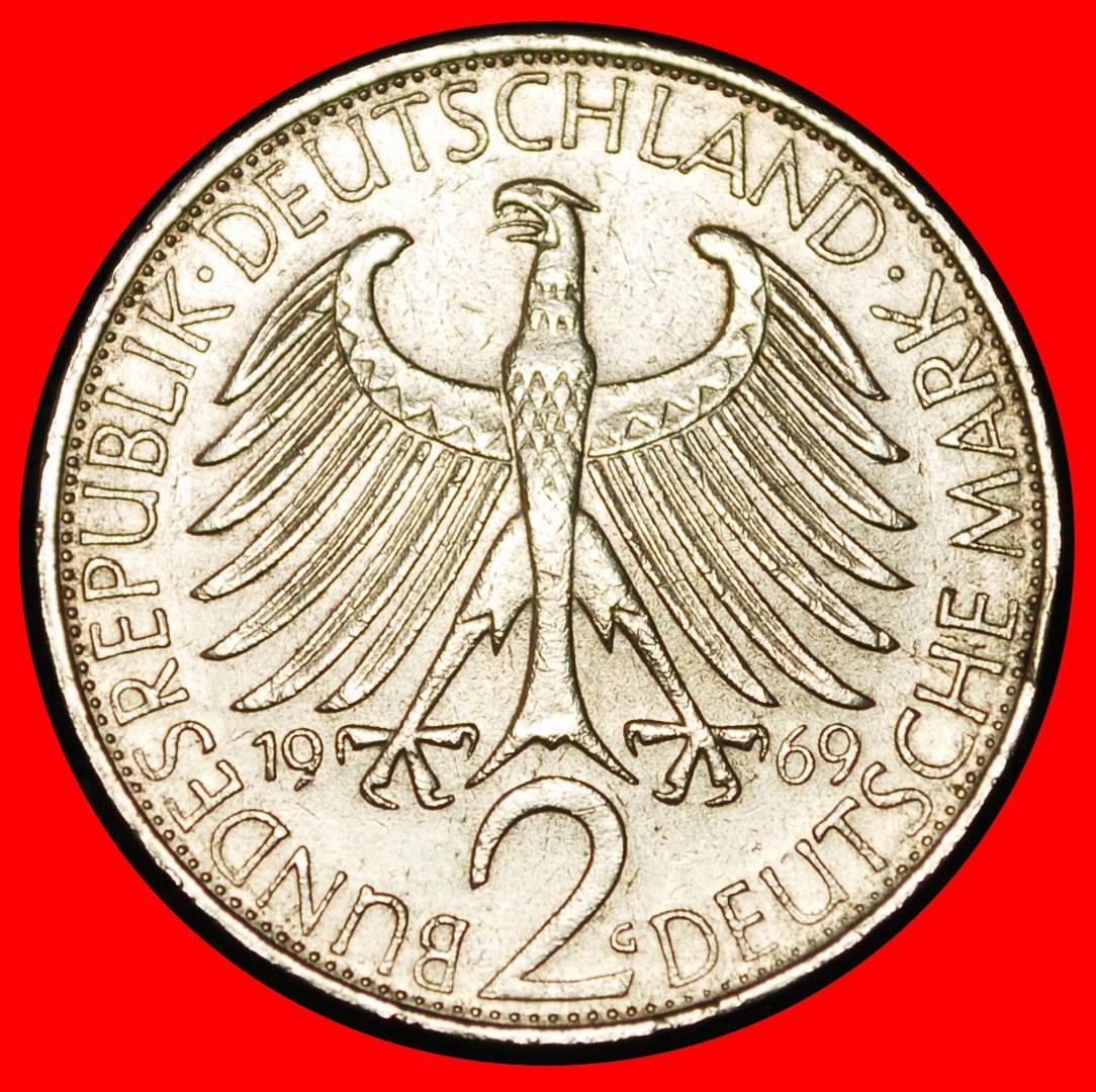  * NOBEL PRIZE 1918:GERMANY★2 MARKS 1969G★PLANCK 1858-1947★BADEN-WUERTTEMBERG★LOW START ★ NO RESERVE!   