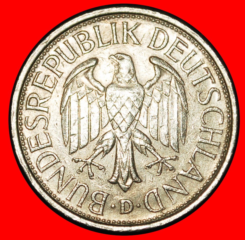  Ⰶ NOT COMMUNIST TYPE (1950-2001): GERMANY ★ 1 MARK 1982D II2+D+r2 BAVARIA!★LOW START ★ NO RESERVE!   