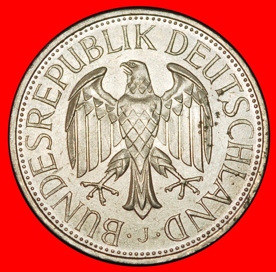  Ⰶ NOT COMMUNIST TYPE (1950-2001): GERMANY ★ 1 MARK 1984J II2+D+r2 HAMBURG!★LOW START ★ NO RESERVE!   