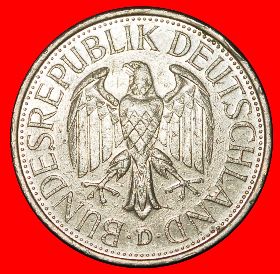  Ⰶ NOT COMMUNIST TYPE (1950-2001): GERMANY ★ 1 MARK 1985D II2+D+r2 BAVARIA!★LOW START ★ NO RESERVE!   