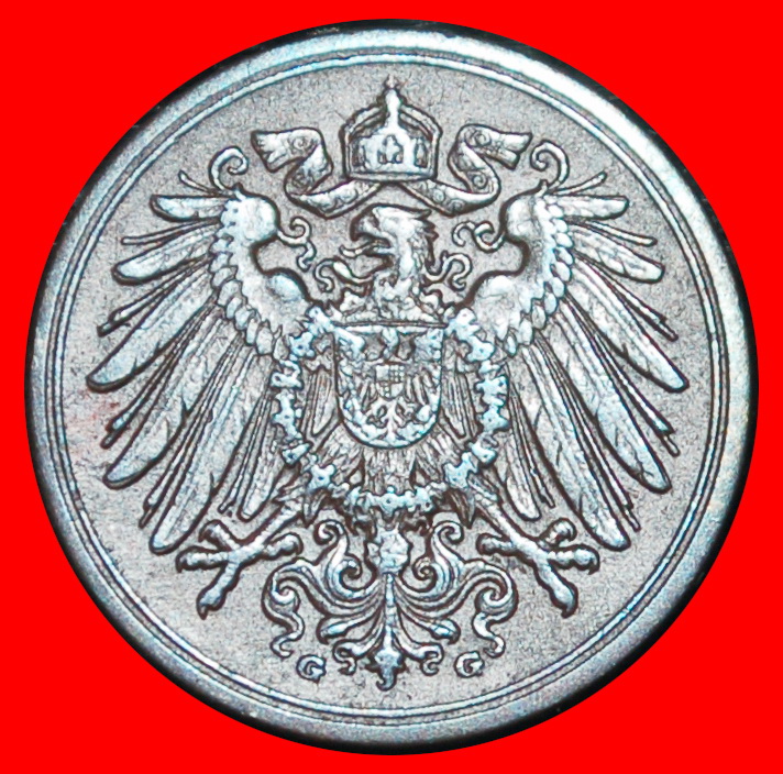  Ⰶ EAGLE (1890-1916): GERMANY ★ 1 PFENNIG 1910G BADEN! WILLIAM II (1888-1918)★LOW START ★ NO RESERVE!   