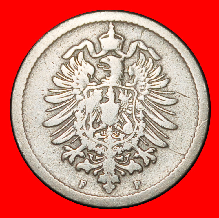  Ⰶ EAGLE 1874-1889:GERMANY★5PFENNIG 1875F WUERTTEMBERG! WILLIAM I (1871-1888)★LOW START ★ NO RESERVE!   