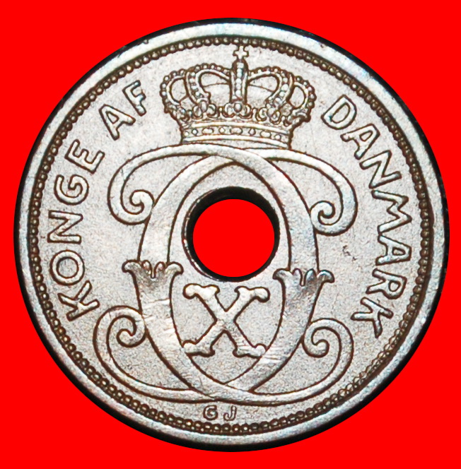  Ⰶ HOLE (1926-1940): DENMARK ★ 1 ORE 1938! CHRISTIAN X (1912-1947)★LOW START ★ NO RESERVE!   