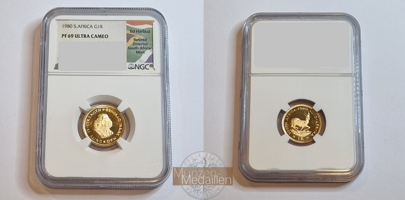 Südafrika MM-Frankfurt  Feingewicht: 3,66g 1 Rand 1980 