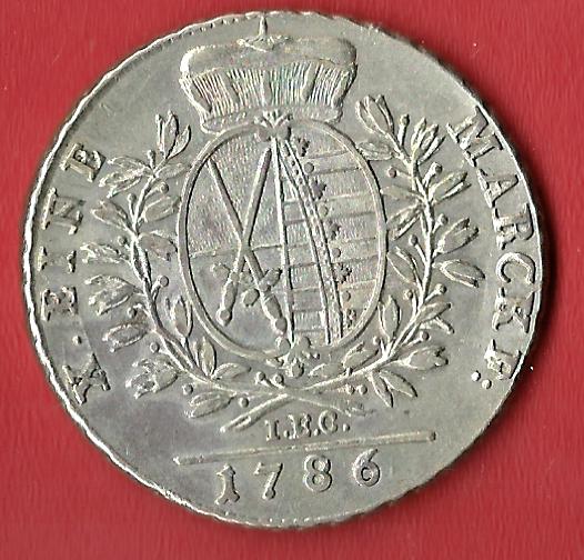  Sachsen Thaler 1786 vz-st rar Koblenzer Muenzen Studio Münzankauf Koblenz Frank Maurer AL233   