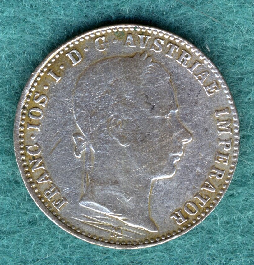  Österreich - Franz Joseph I. - 1/4 Gulden (Florin) 1859 M   