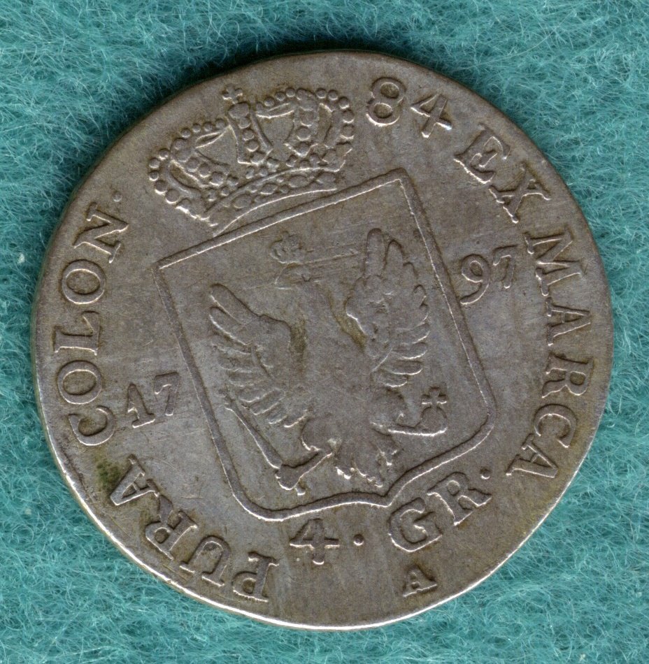  Preußen - Friedrich Wilhelm II. - 4 Groschen 1797 A   