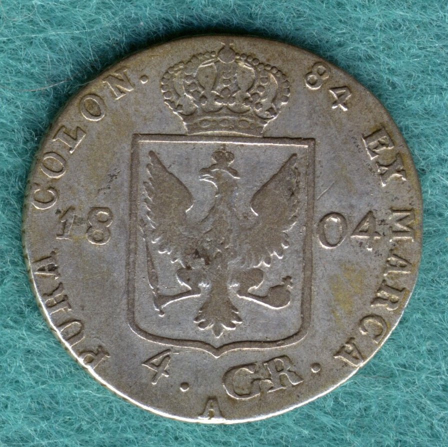  Preußen - Friedrich Wilhelm III. - 4 Groschen 1804 A   