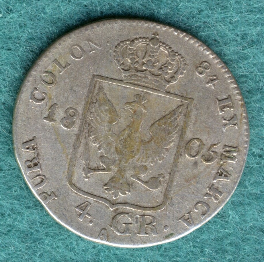  Preußen - Friedrich Wilhelm III. - 4 Groschen 1805 A   