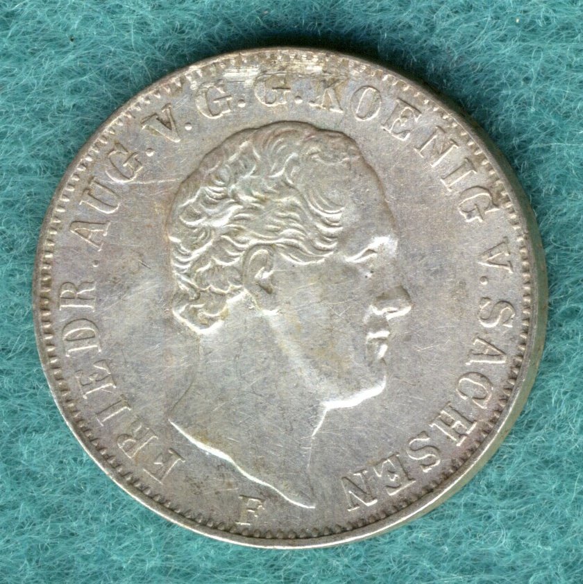  Sachsen - Friedrich August - 1/6 Thaler 1847 F   