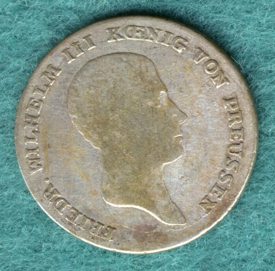  Preußen - Friedrich Wilhelm III. - 1/6 Thaler 1814 A   