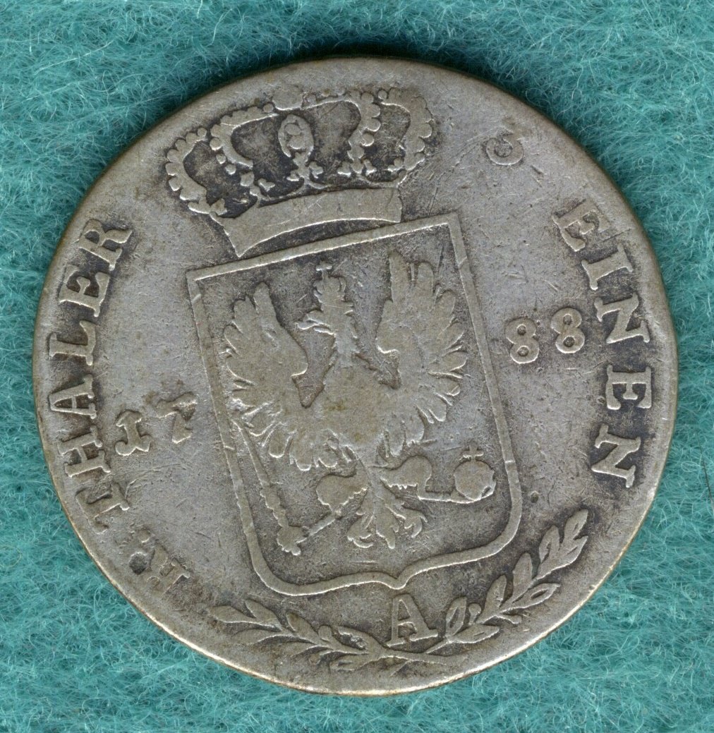  Preußen - Friedrich Wilhelm II. - 1/3 Thaler 1788 A   