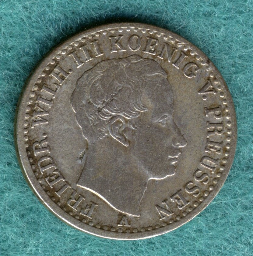  Preußen - Friedrich Wilhelm III. - 1/6 Thaler 1823 A   