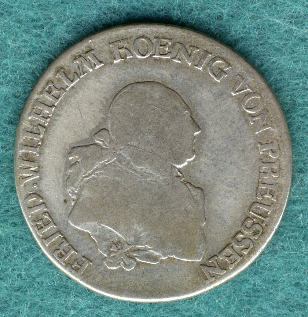  Preußen - Friedrich Wilhelm II. - 1/3 Thaler 1789 E   