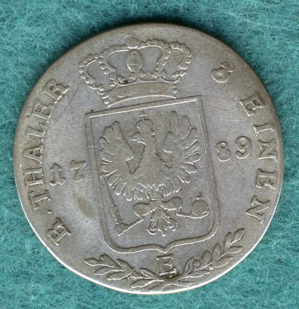  Preußen - Friedrich Wilhelm II. - 1/3 Thaler 1789 E   