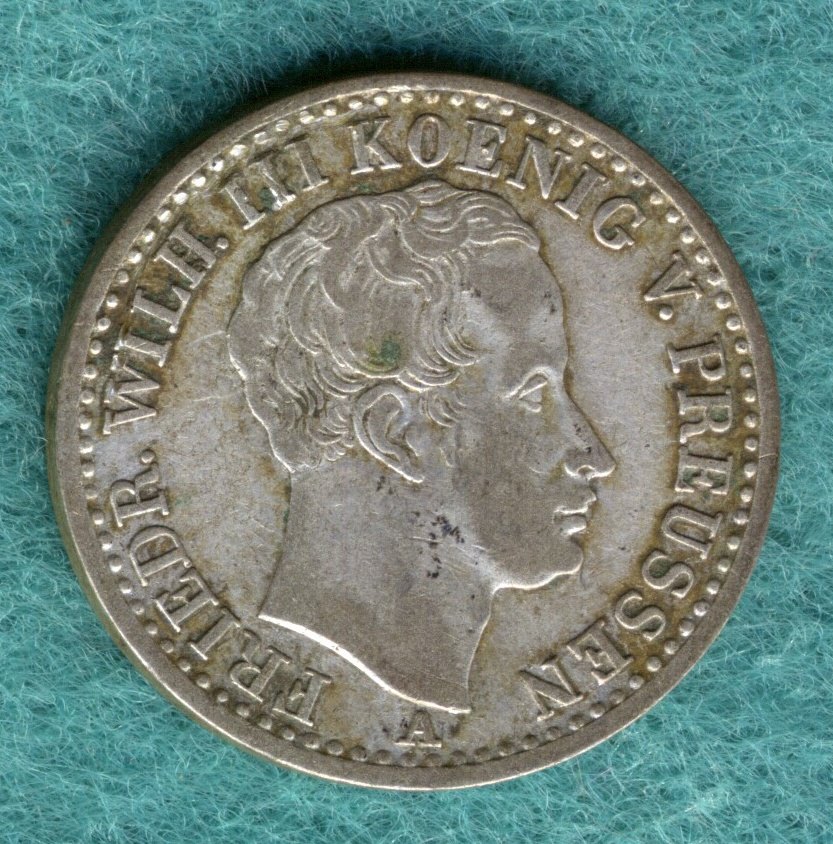  Preußen - Friedrich Wilhelm III. - 1/6 Thaler 1823 A   