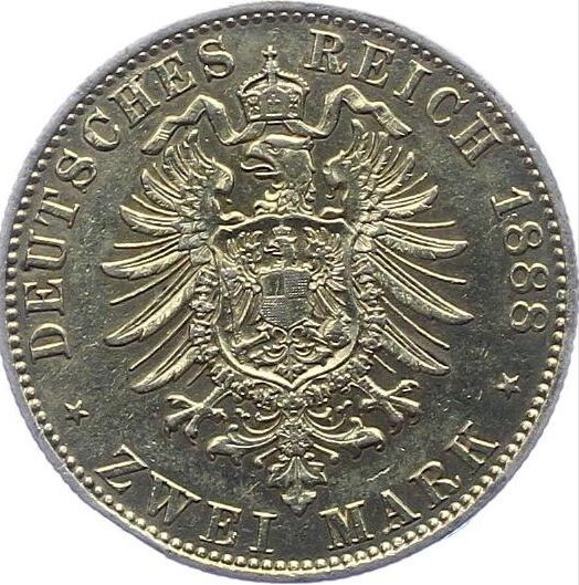  2 MARK Preußen 1888 JÄGER 98   