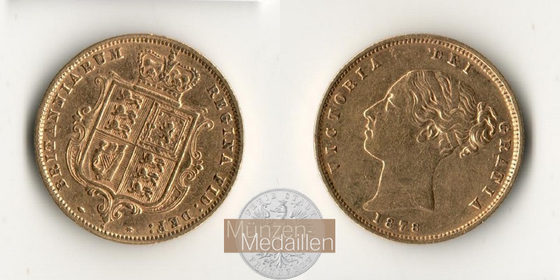Grossbritannien  Sovereign MM-Frankfurt Feingold: 7,32g Victoria 1837-1901 1878 