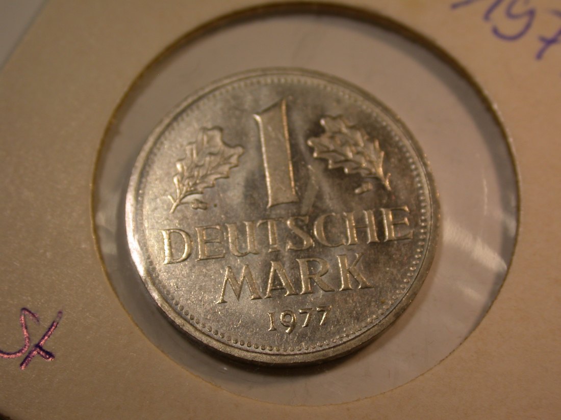  J07 BRD  1 Mark 1977 in vz-ST/f.st   Originalbilder   
