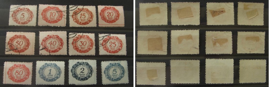  1920 - Lichtenstein – a stamp series: Postage Due 1920 (12 pcs)   