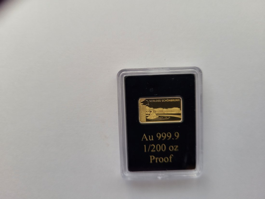  Goldbarren 1/200 Oz Schloss Schönbrunn 986 Österreich Spittalgold9800 (5527   