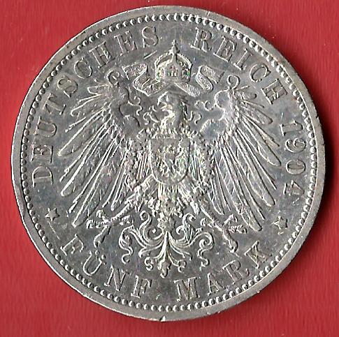  Baden 5 Mark Friedrich 1904 Koblenzer Muenzen Studio Münzankauf Koblenz Frank Maurer AL236   